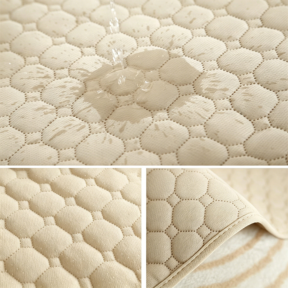Washable Puppy Pads Waterproof Non Slip Reusable Dog Pee Pads for Floor-Beige