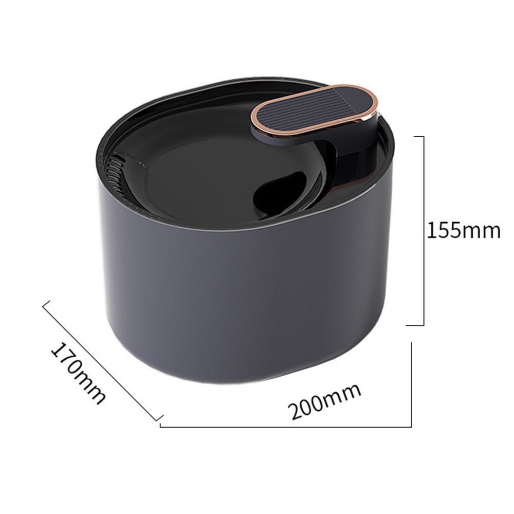 Pet Smart Water Fountain Automatic Shut Off with Red Light Indicator-Black