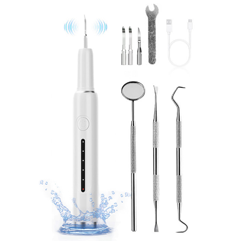 5-Mode Ultrasonic Eletric Teeth Cleaner Tartar Plaque Calculus Remover White