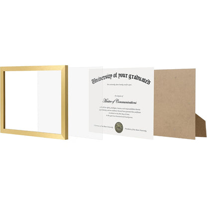 Certificate Frame with PVC for Diploma Document Photo Display-Gold
