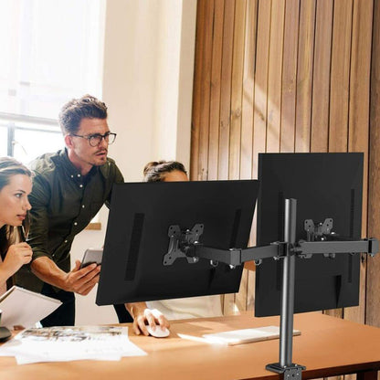 Monitor Bracket Arm Desk Mount for Two 14-26 Inches Monitor Screens