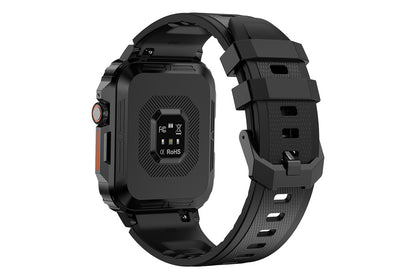Military Smart Watch 1.95-Inch Fitness Tracker with Heart Rate Sleep Monitor 100 Sports Modes Activity Tracker-Black