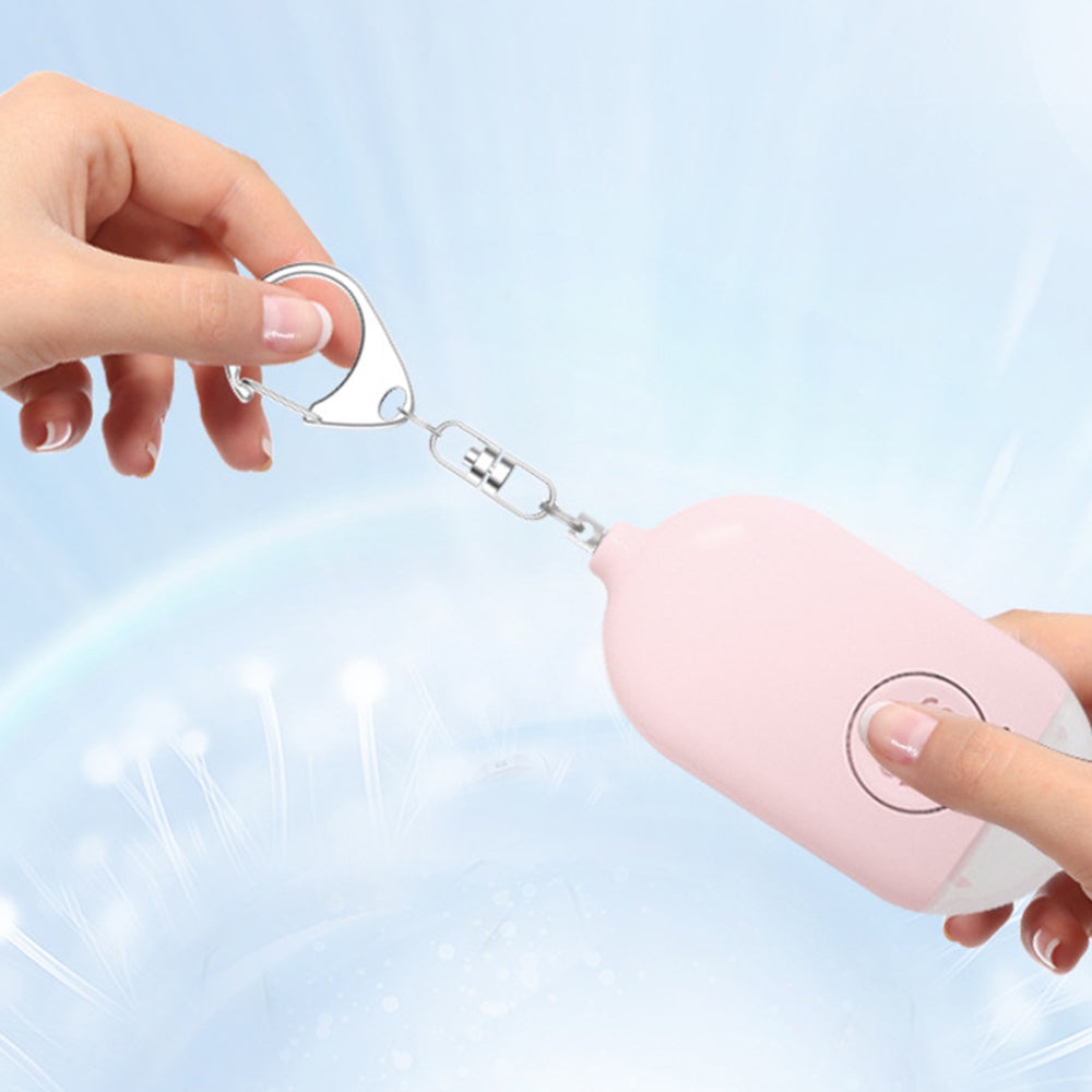 130db Personal Alarm Security Alarm with Keychain LED Flashlight Self Defense Alarm Pink