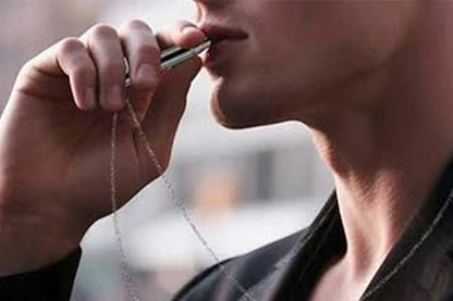 Breathing Necklace with 3 Flavoured Filters - Silver