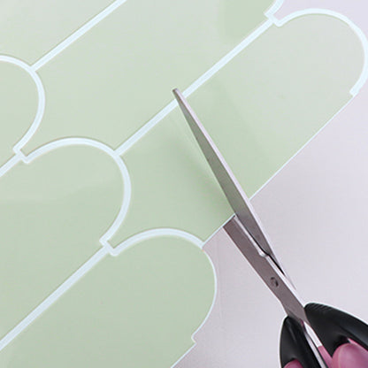 Arch shape Wall Stickers Water Resistant Wallpaper Removable Decal for Kitchen Bathroom -Green