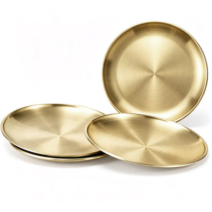 4Piece Stainless Steel Pet Bowls -Gold