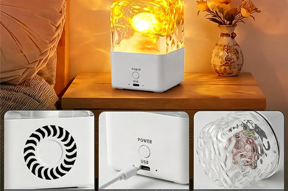 Rechargeable Bluetooth Speaker with 16 Color Light-White