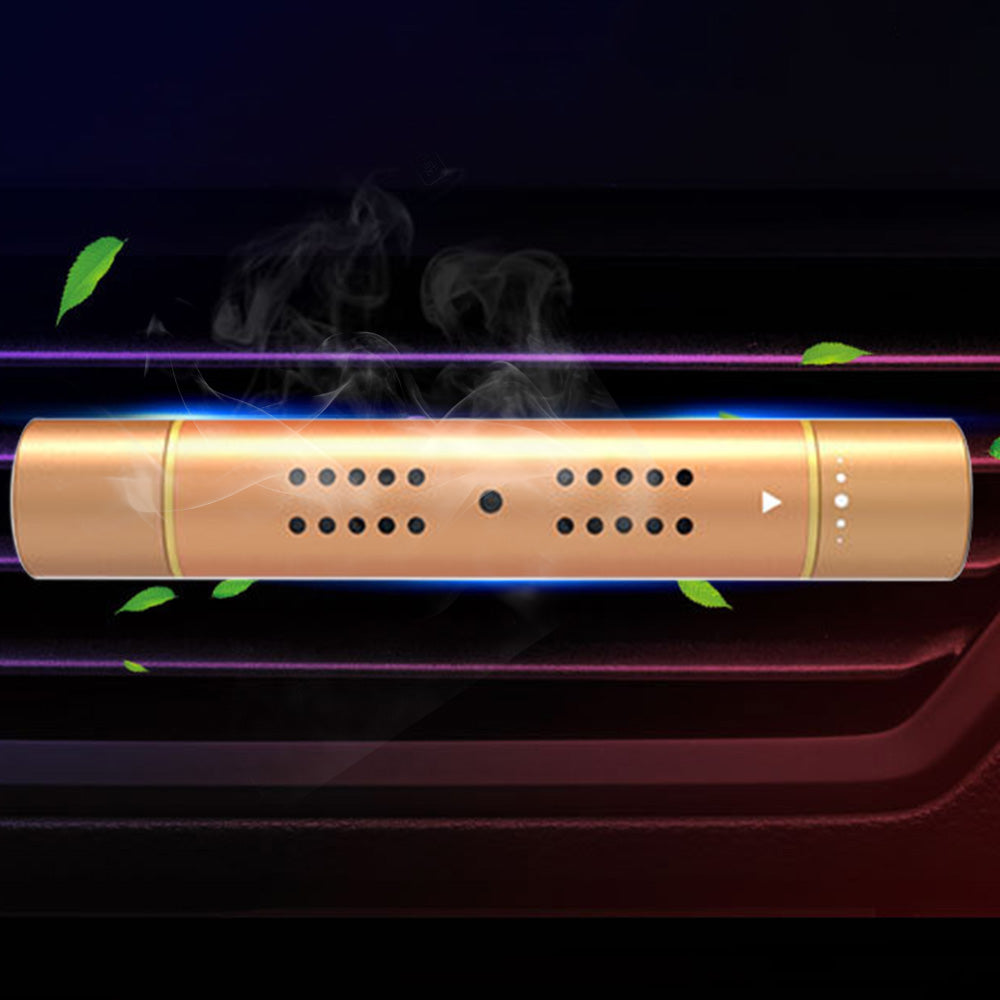 Car Air Vent Clip Air Freshener with Scent Sticks Metal Aroma Diffuser for Vehicle Interior-Gold