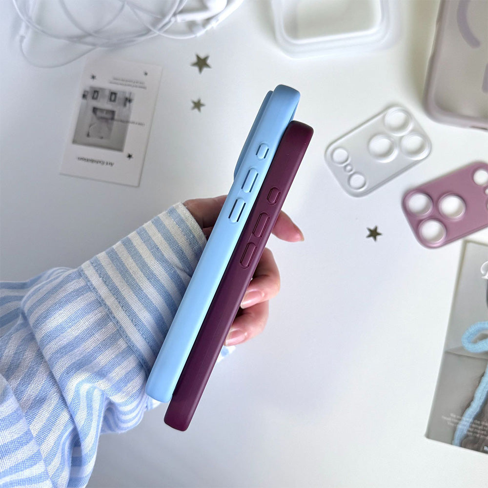 Frosted Easy Attached Camera Protection Case for iPhone 18 Pro Max - Blue