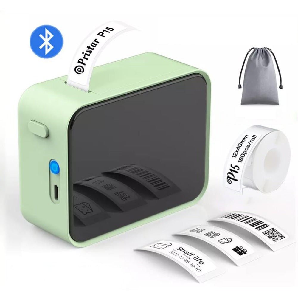 Bluetooth Label Maker Machine Wireless Thermal Label Printer Sticker Printer Green