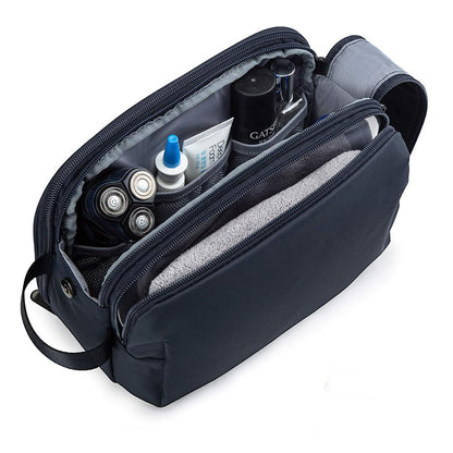 Travel Toiletry Bag Shaving Organizer for Men Women Navy Blue