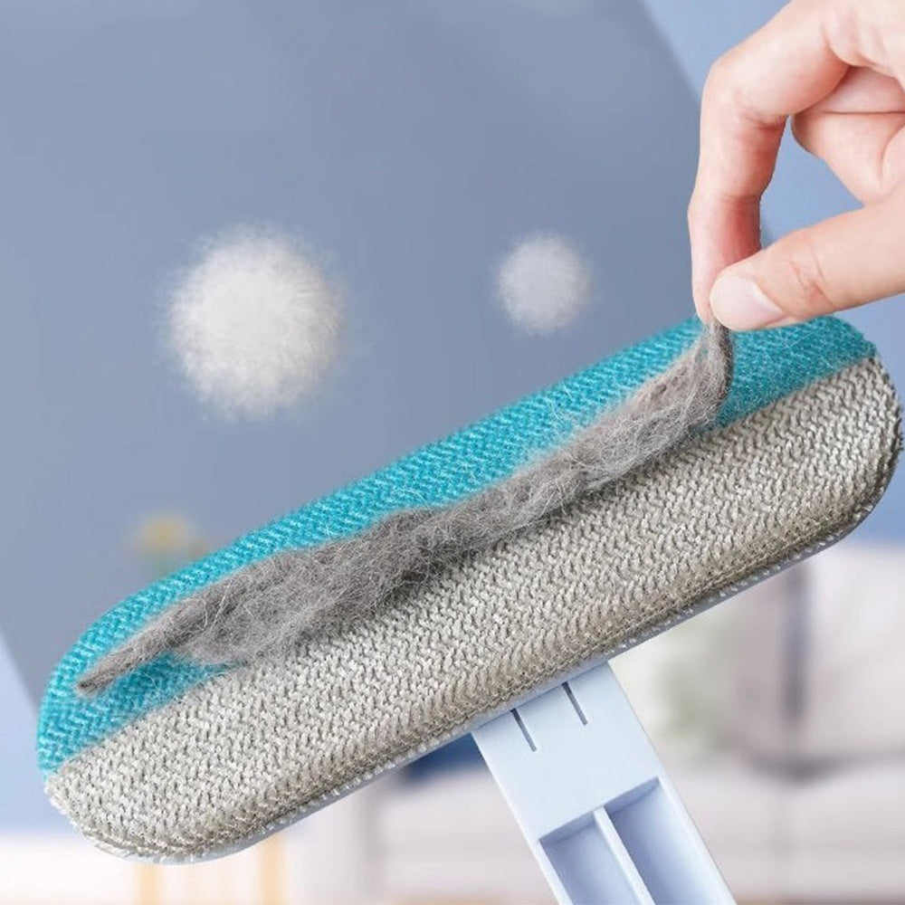2Pcs Set Pet Hair Removers for Furniture Reusable Hair Brush for Carpets Bedding