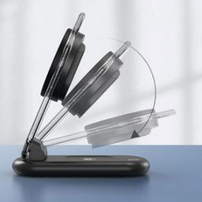 3-in-1 Wireless Charging Station for Apple Devices Wireless Charger Dock with Night Light Black