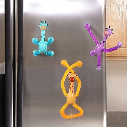 4Pcs Telescopic Suction Cup Giraffe Toy Fun Tube Toy Kid Toy