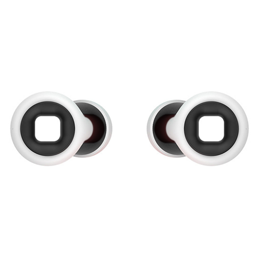 Pair of Reusable Soft Silicone Ear Plugs  Noise Cancelling Sleep Travel Earplugs White