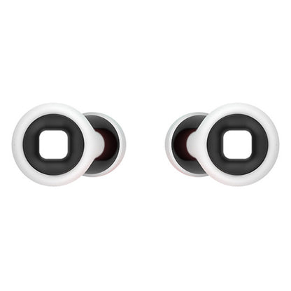 Pair of Reusable Soft Silicone Ear Plugs  Noise Cancelling Sleep Travel Earplugs White