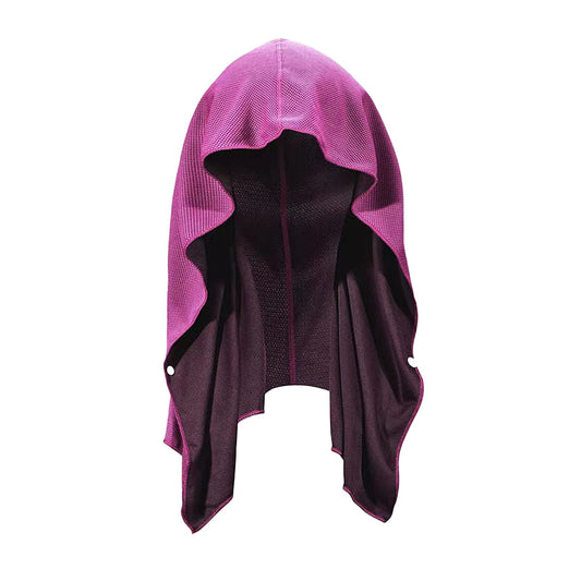 Cooling Hoodie Towel Neck Wrag Sport Cooling Towel for  Workout Camping Cycling Rose Red
