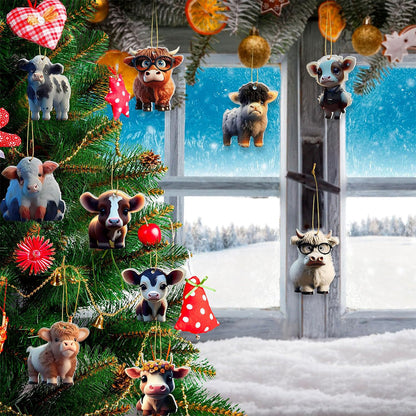 24 Days Animal Christmas Advent Calendar Collectible Funny Cow Set Blind Box