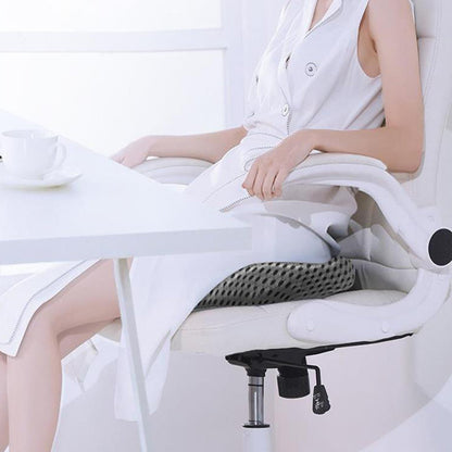 Women's Donut Seat Cushion Thick Memory Foam Hemorrhoid Pillow for Office Home Chairs White