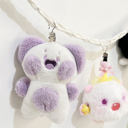 200CM Cotton Rope Hanger with 20 Clips for Photos Plush Toys-White