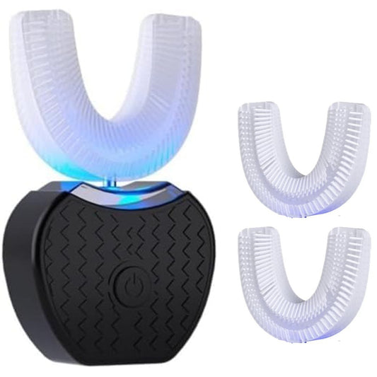 U-Shaped Electric Toothbrush 360-degree Sonic Cleaning Tooth Brush for Adults-black