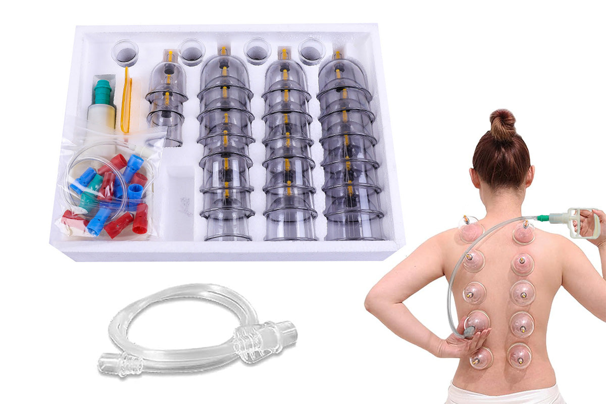 32Pcs Cupping Set with Pump Chinese Acupoint Cupping Therapy for Cellulite Reduction