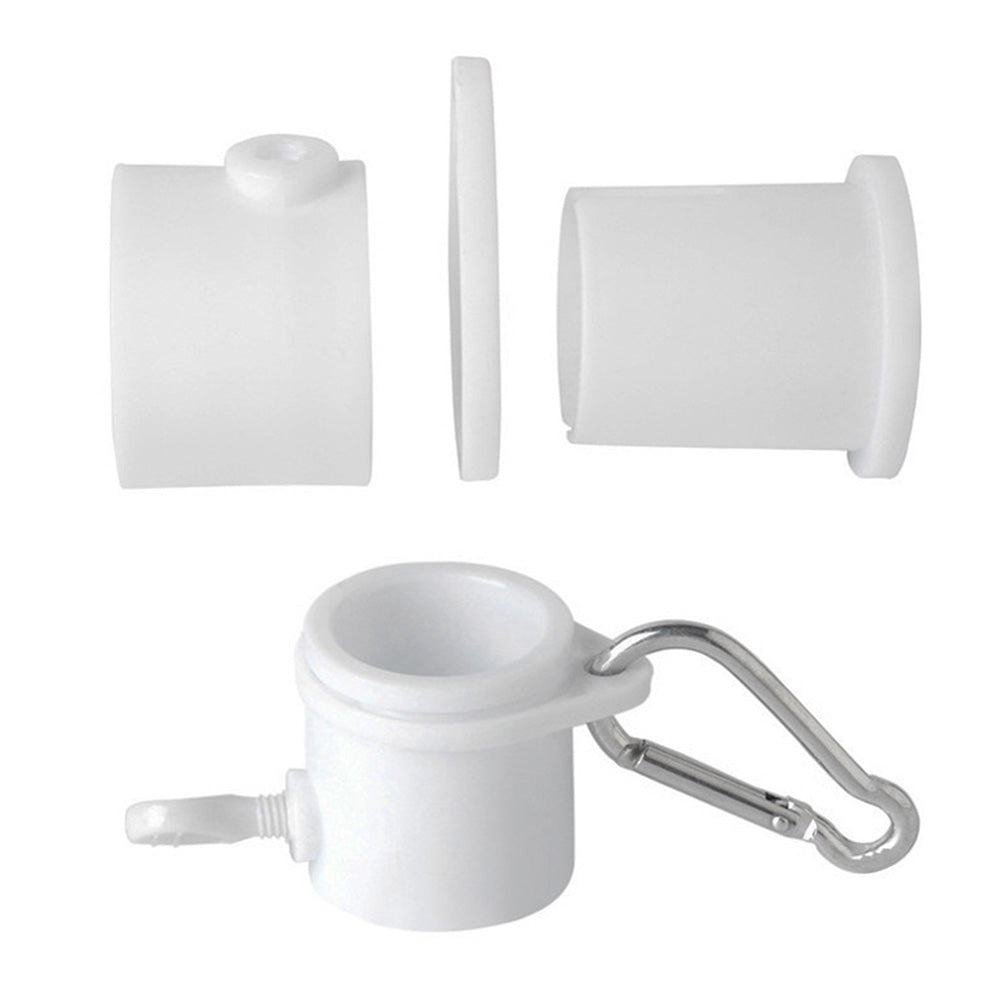 Flag Pole Kit with Rotating Flag Pole Rings and Two-Position Bracket-White