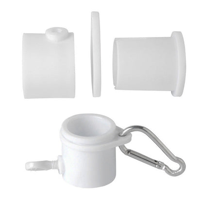 Flag Pole Kit with Rotating Flag Pole Rings and Two-Position Bracket-White