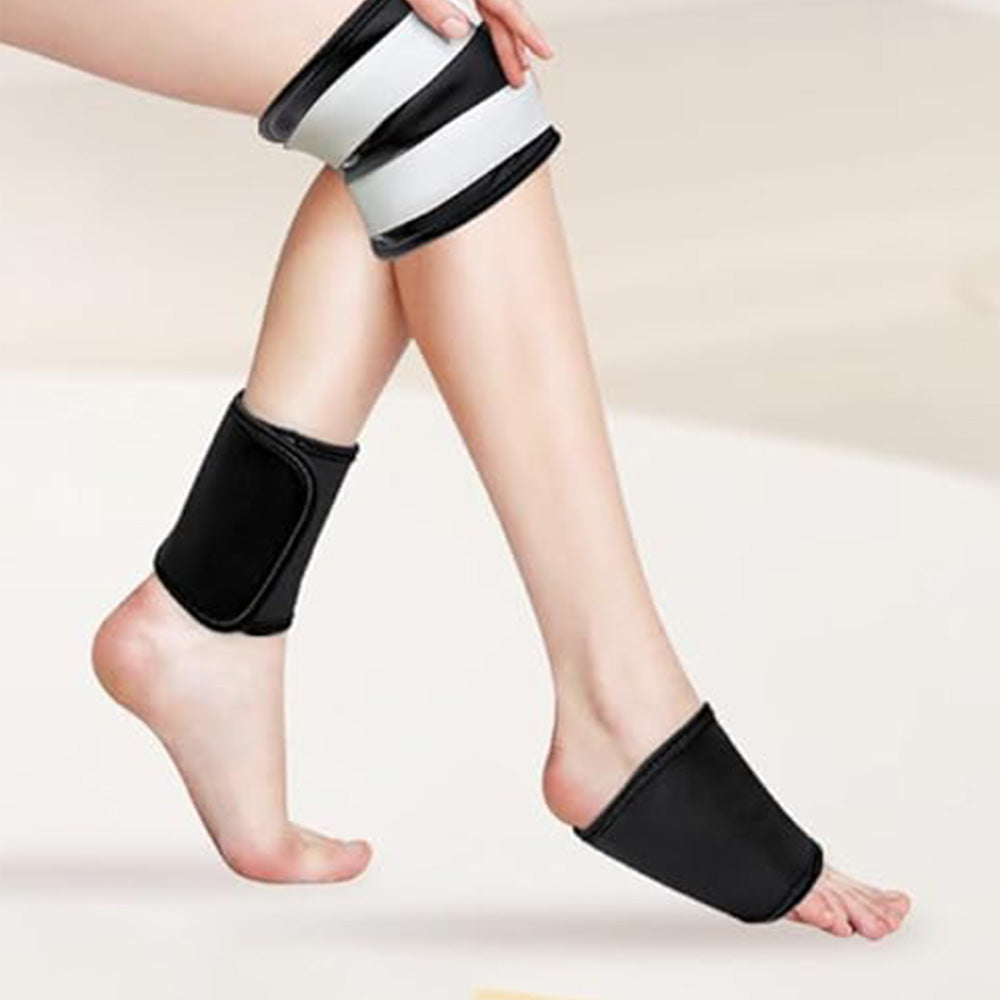 9PCS Reusable Castor Oil Pack Set ââ‚?Organic Cotton for Neck  Waist & More Black