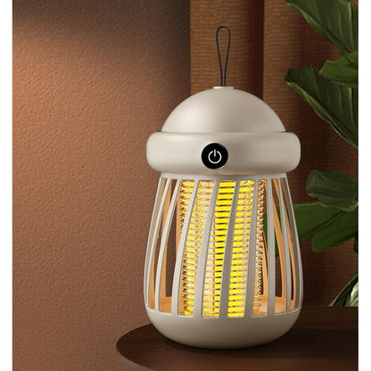 Bug Zapper Outdoor Indoor Mosquito Killer Trap Lamp with Light for Patio-White