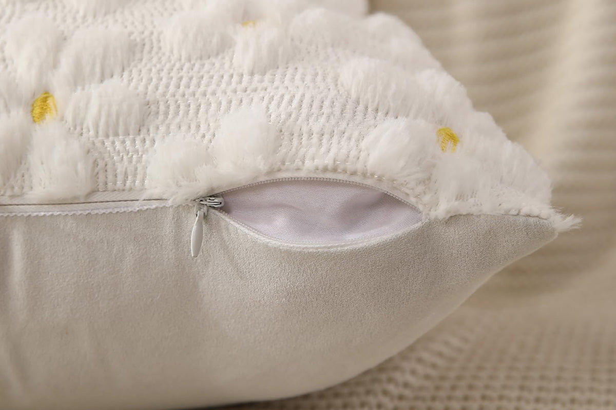 2Pcs Spring Summer Pillow Covers Floral  Farmhouse Home Decor for Sofa Couch Bed -Daisies