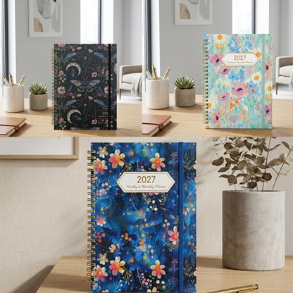 3 Pack 2027 Spiral Planner Monthly Weekly Portable Organizer Notebook