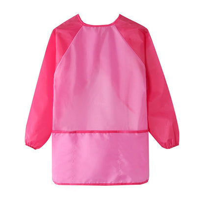 Kids Art Smock Waterproof Painting & Craft Apron for Children Also for Cooking  Pink