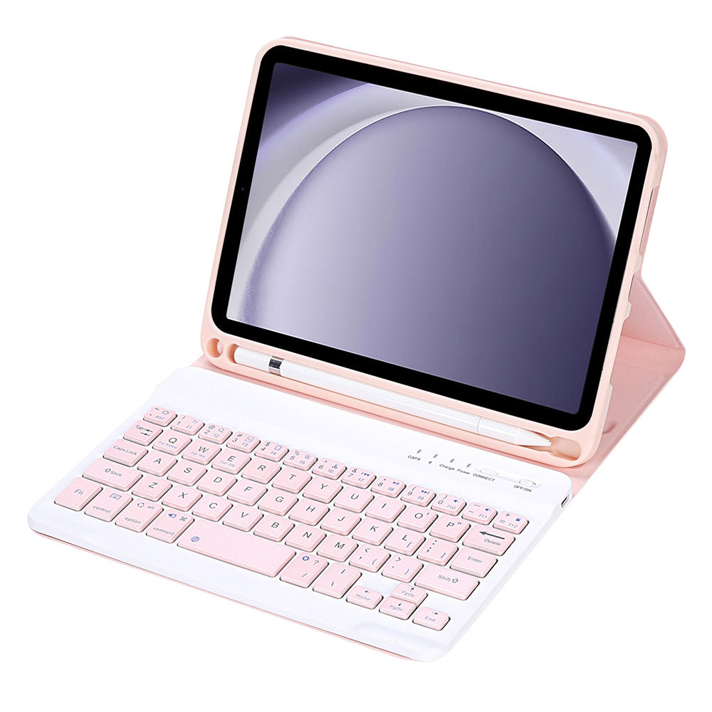 Bluetooth Keyboard with Case Cover for Samsung Galaxy Tablet Pink