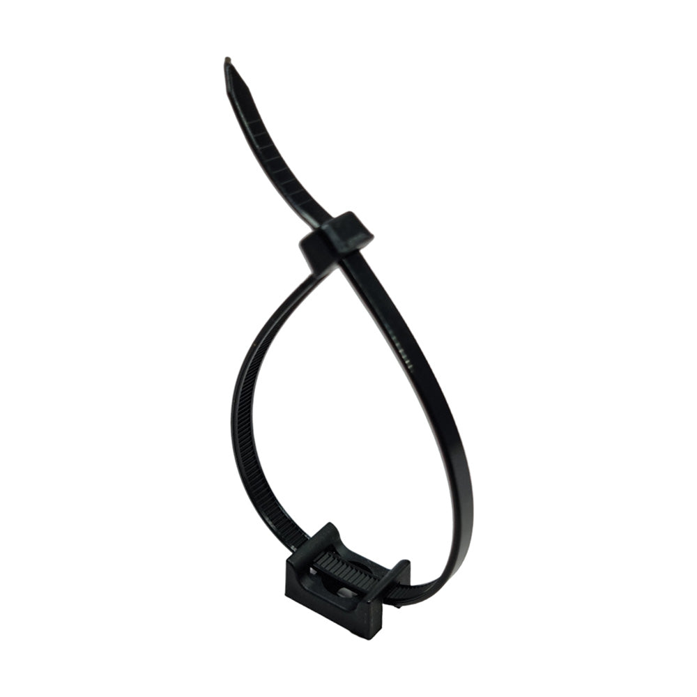 500 PCS Cable Tie Base Nylon Saddle Mount-Black