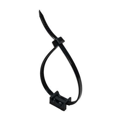 500 PCS Cable Tie Base Nylon Saddle Mount-Black