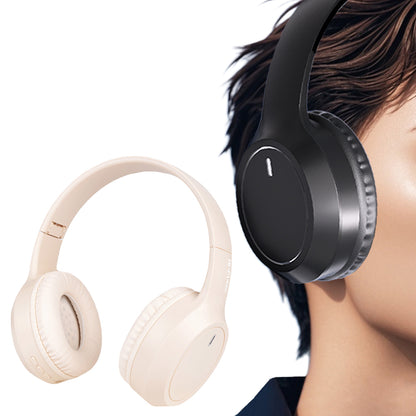 Bluetooth 5.3 Wireless Headphones Rechargeable Earphones Headset with Mic-Khaki