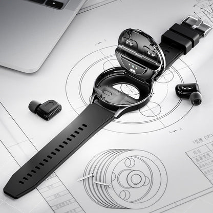 2-In-1 Bluetooth Smart Watch with Earphones For Android IOS