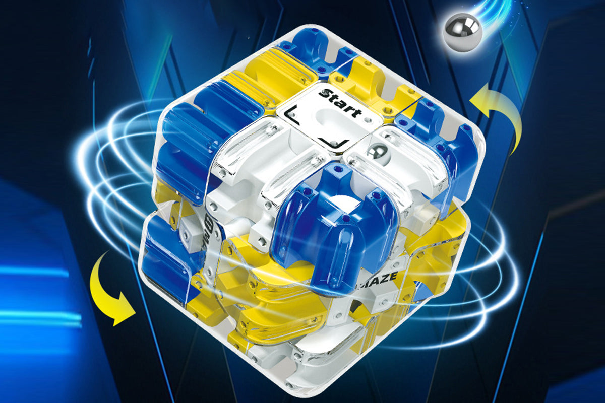 3D Rubik Race Game Educational Sensory Toys Rubik's Puzzle Brain Teaser-Blue