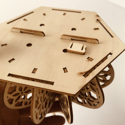 Christmas Wooden Lantern ¨C Decorative Carved Hollow LED Night Light for Holiday Home Decor Style 2