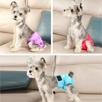 3 Pack Washable Reusable Female Dog Diapers for Heat Cycles