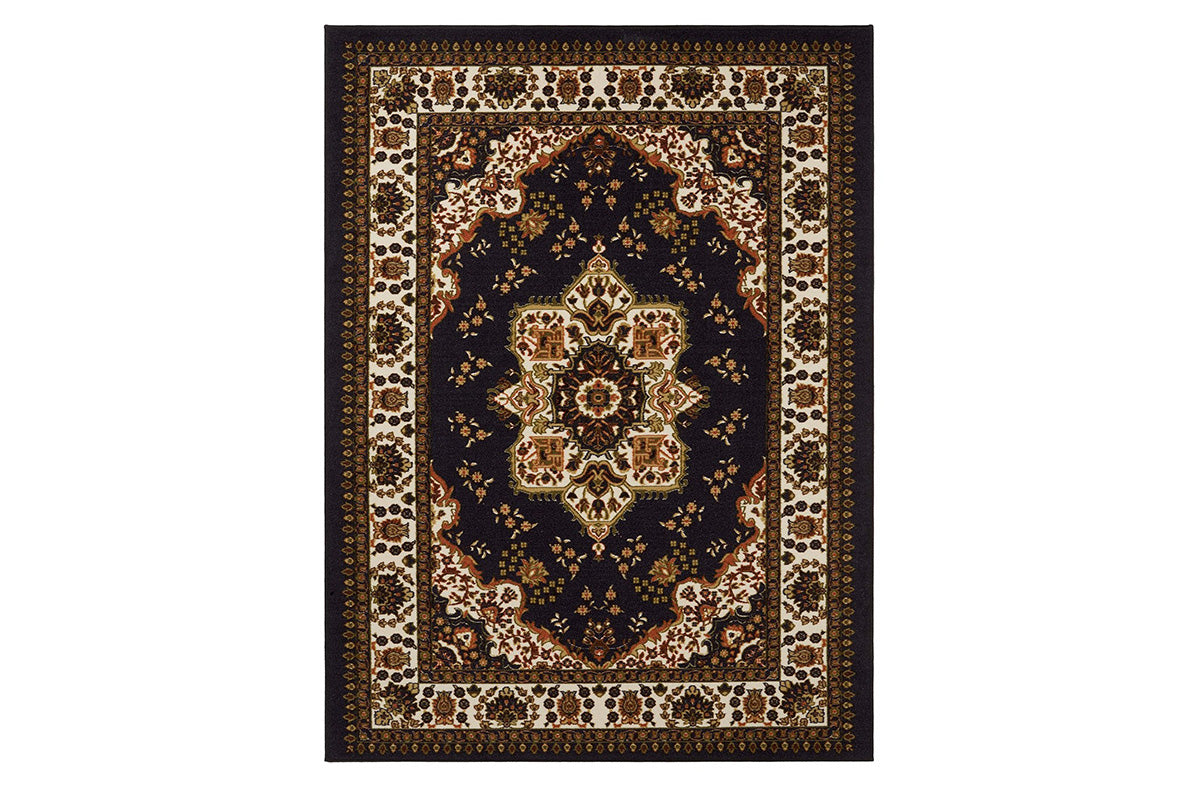 Vintage Boho Rug Non-Slip Floor Carpet - Brown