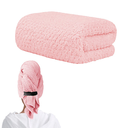 Microfiber Hair Drying Towel Hair Turbans with Elastic Strap