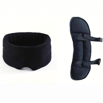 Travel Headrest Pillow and Sleep Eye Mask Set for Long Flight