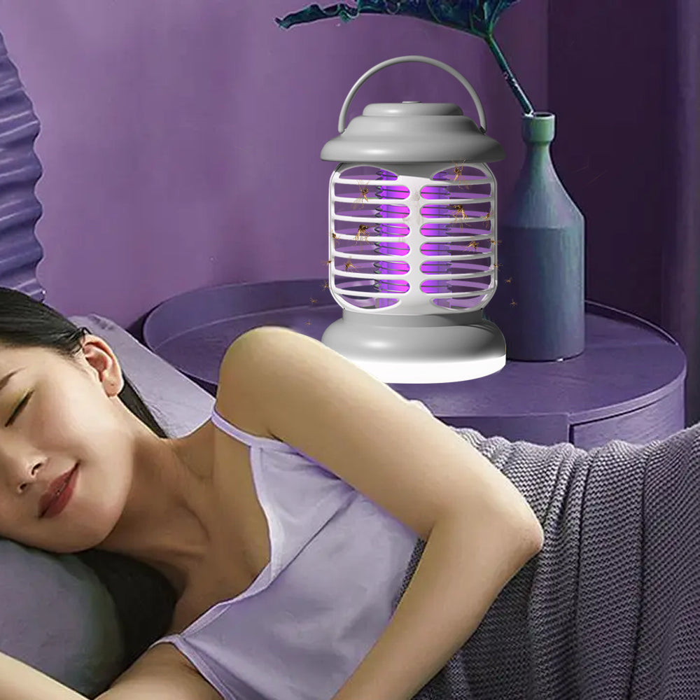 Portable Electric Mosquito Lamp USB Mosquito Zapper Killer Trap Grey