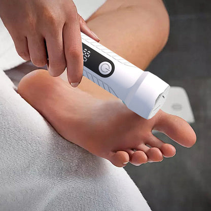 Electronic Foot File Grinder Set Electric Callus Remover Foot Pedicure Tool White