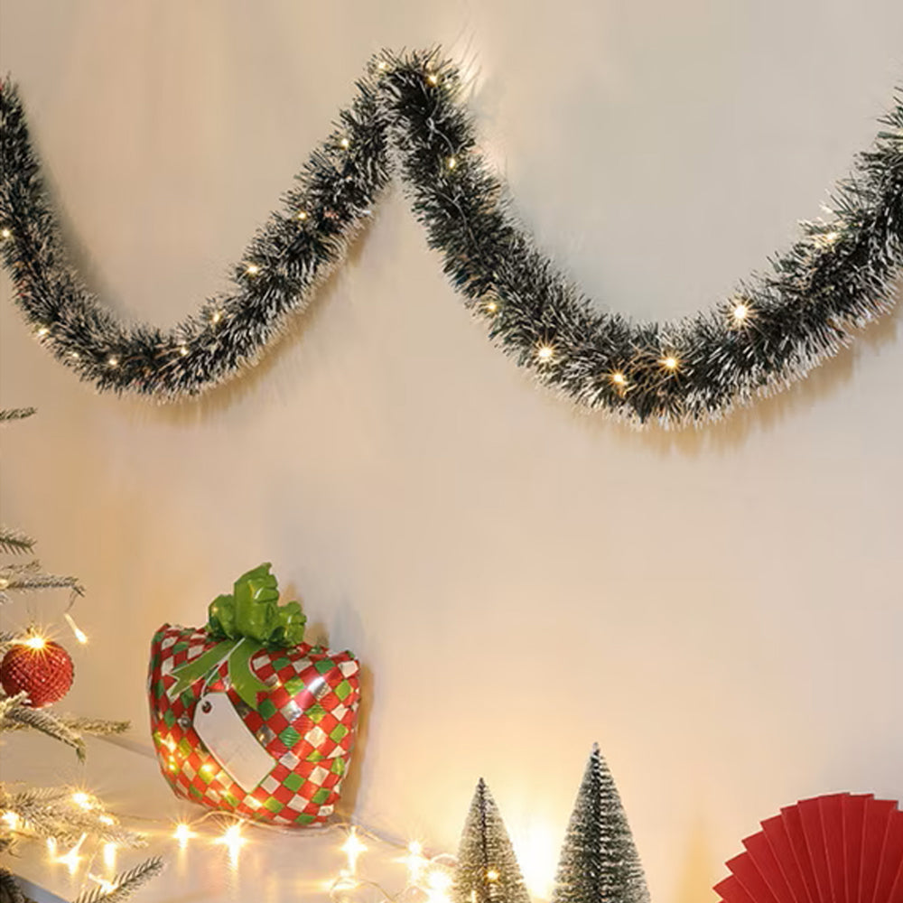 10 Pack 2m Christmas Garland Green Christmas Tinsel Decoration