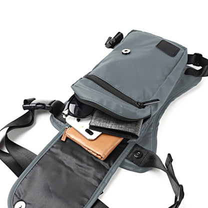 Men's Tactical Leg Bag Drop Legs Belt Pack Waist Bag for Travel Riding Hiking Gray