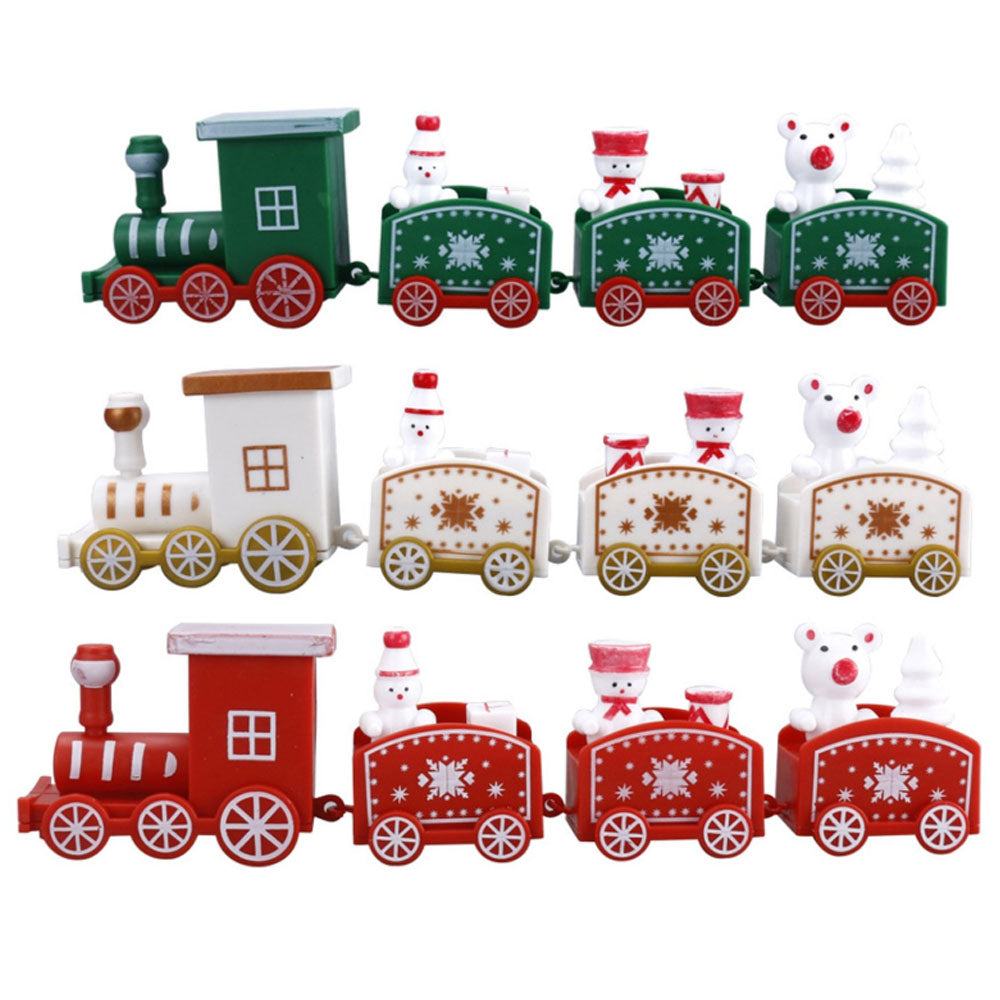 3 Pack Christmas Train Decoration Xmas Tabletop Ornaments