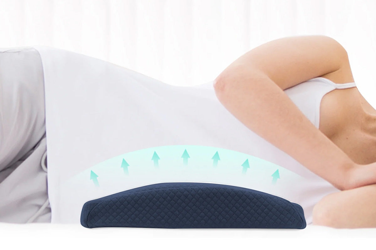 Knee Foot Pillow Half Moon Bolster Pillow - Navy